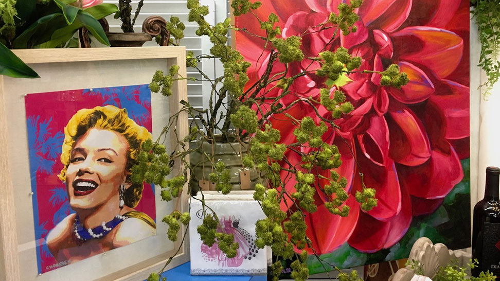 Movie star on the left, flower on the right. Just an average day at The Bazaar (Photo: Nicole Coudal)
