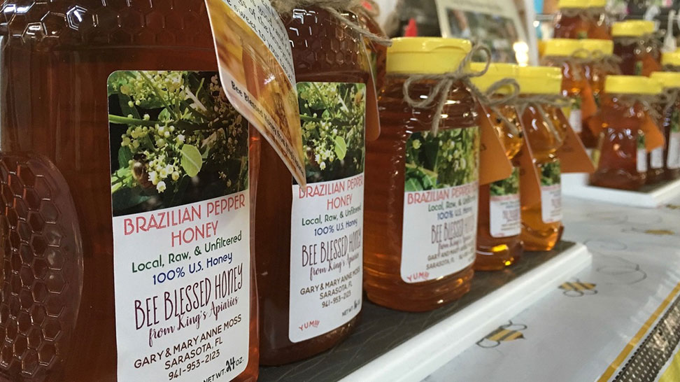 Organic honey is one of the many items you’ll find each day at The Bazaar (Photo: Nicole Coudal)