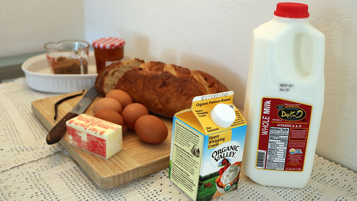 Florida Orange Bread and Butter Pudding - Ingredients