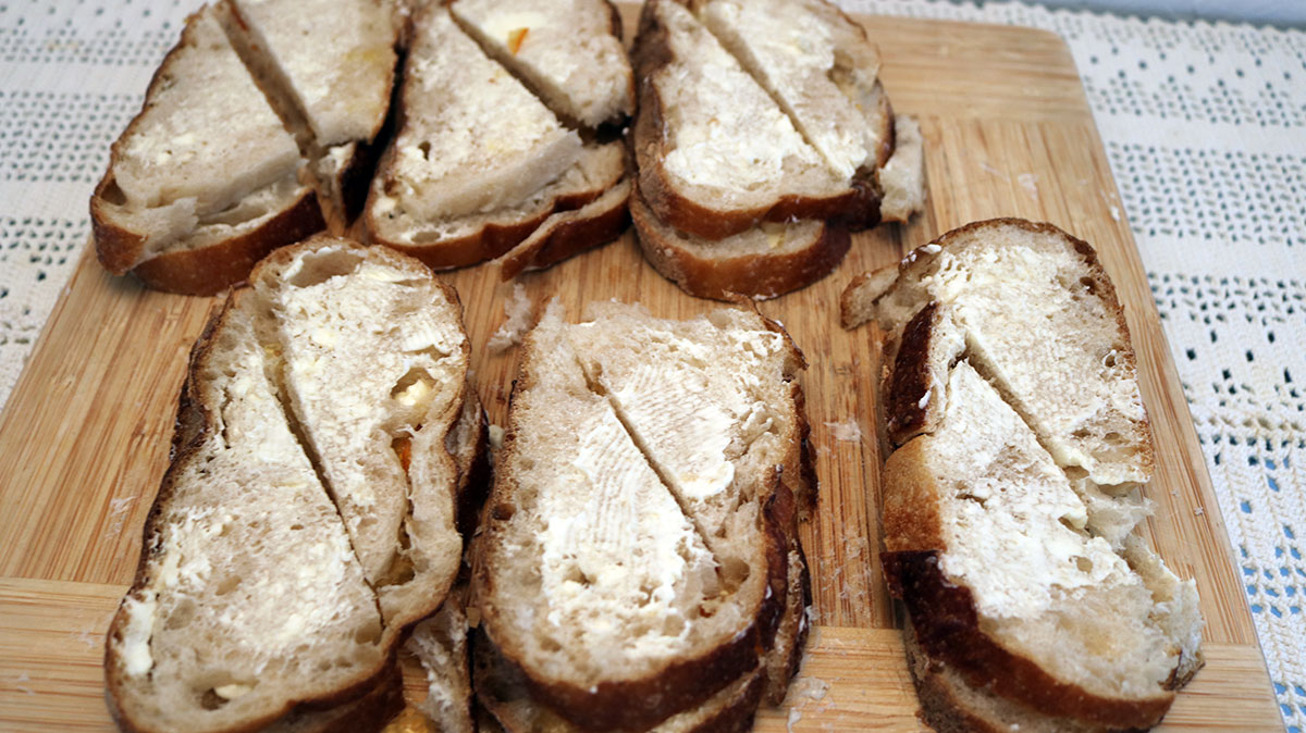 Florida Orange Bread and Butter Pudding - Bread prep 2