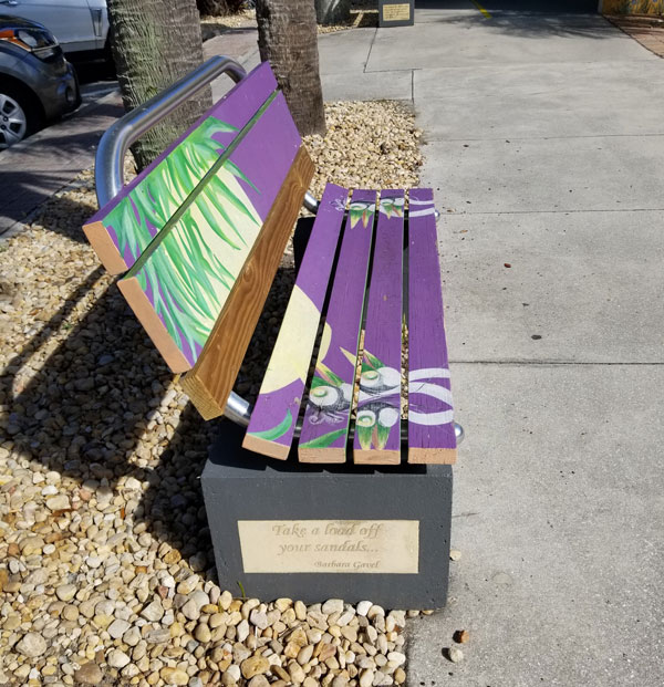 
Dearborn Street is lined with
painted benches adding to
the relaxed atmosphere
[Photo: Kendra Gemma]
