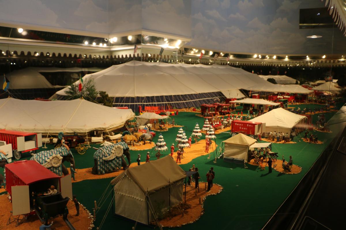 The Howard Bros. Circus Model at The Ringling is a to-scale replica of the famous Ringling Bros. and Barnum & Bailey Circus