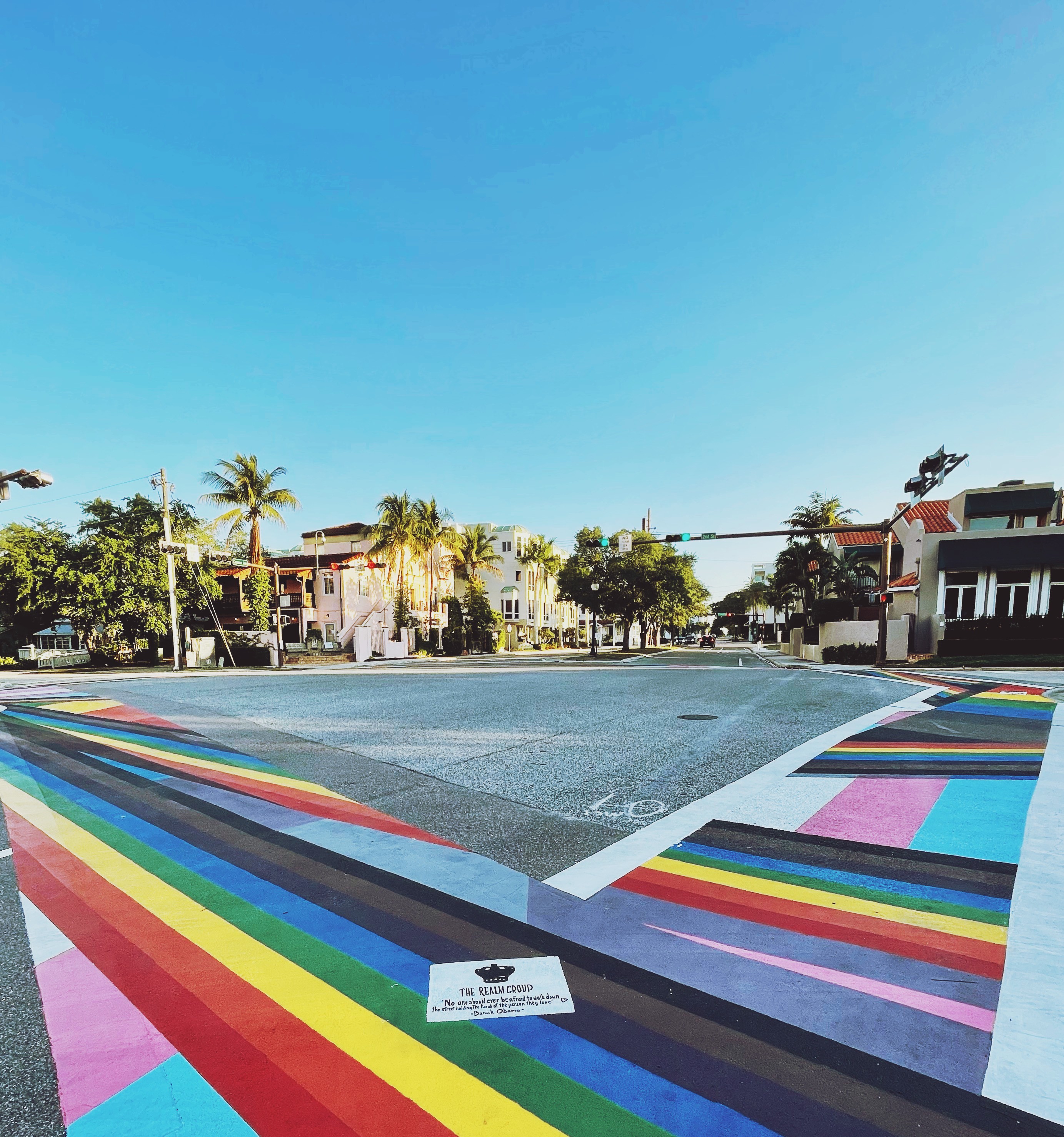 
Downtown Sarasota crosswalk mural installation – Project Pride SRQ
