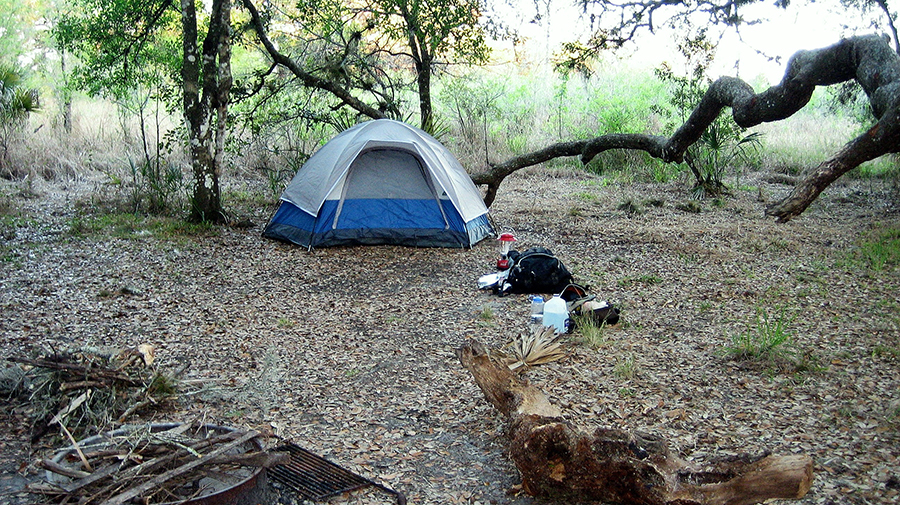 Primitive Camping. Photo credit: Liz Sandburg.