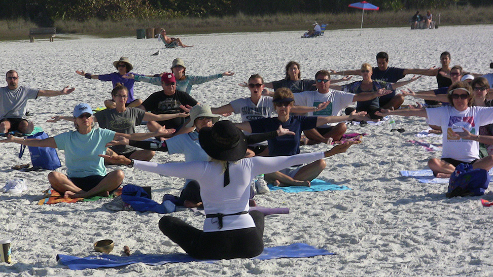 Yoga on the beach