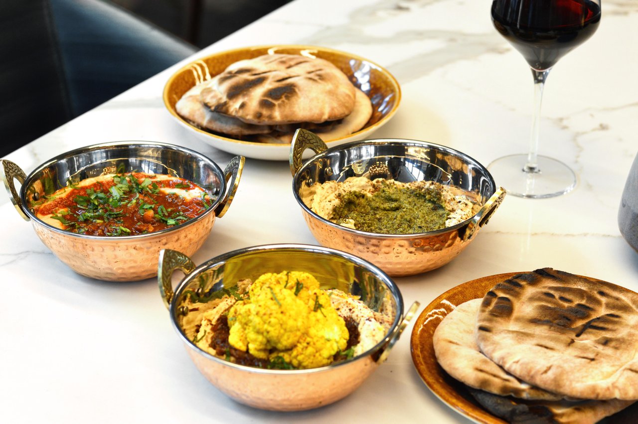 spreads at tzeva restaurant in art ovation