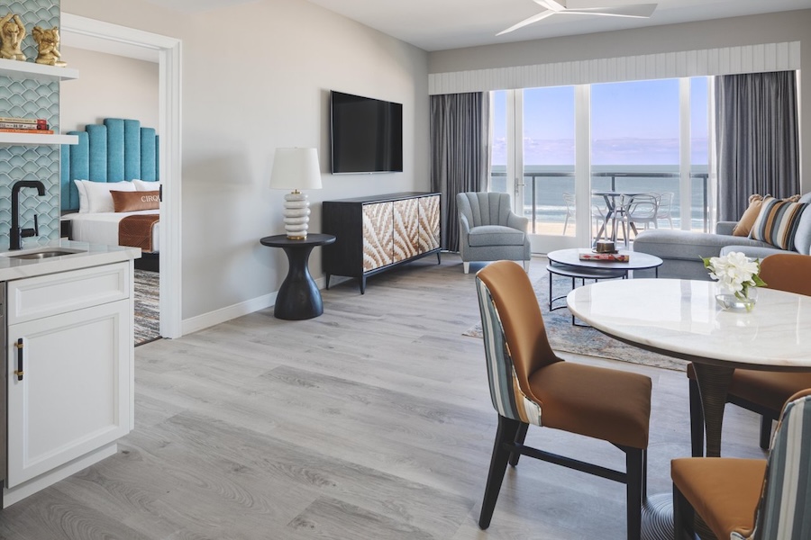 guest room overlooking lido beach at cirque hotel