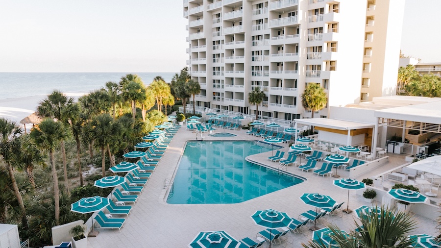 the resort at longboat key pool and beach area