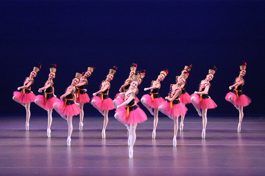 Dancers perform Stars and Stripes.