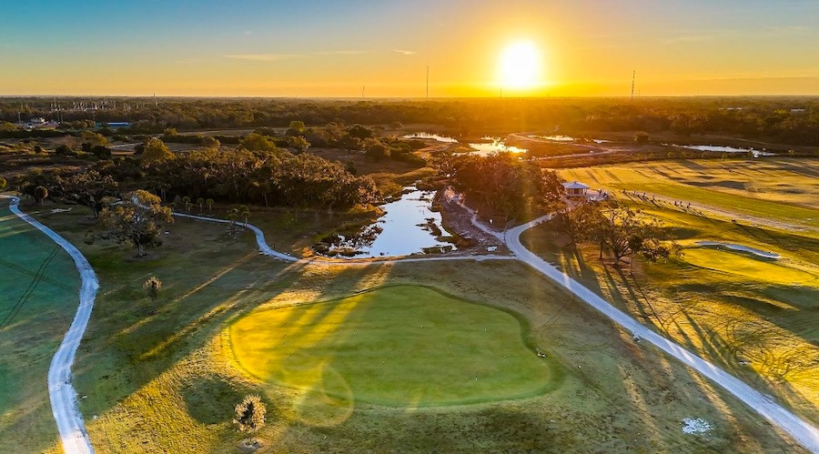 bobby jones golf course at sunset