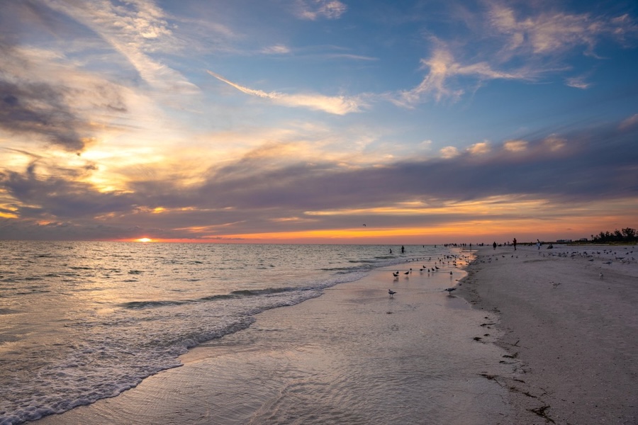 lido key beach sunset