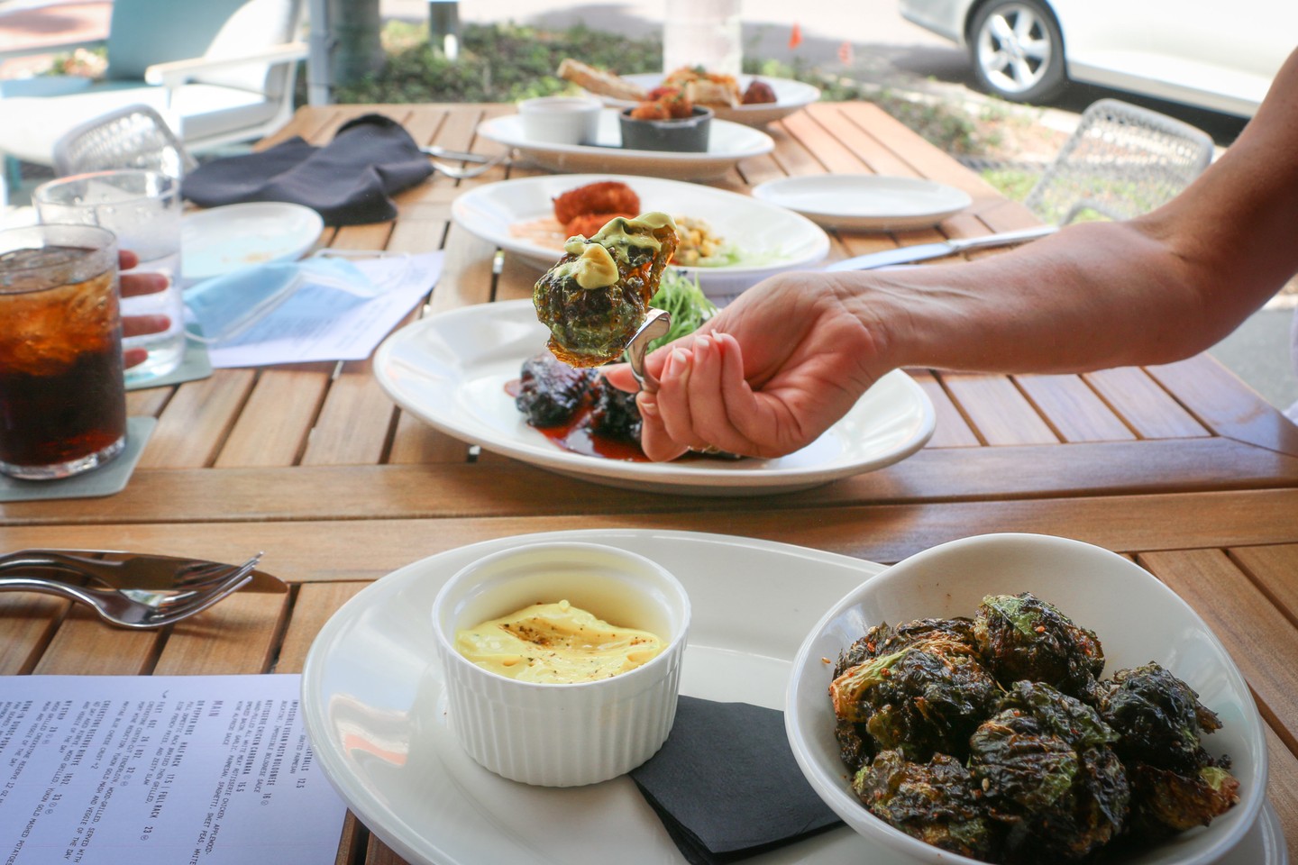 outdoor dining at libbys in hillview with friends