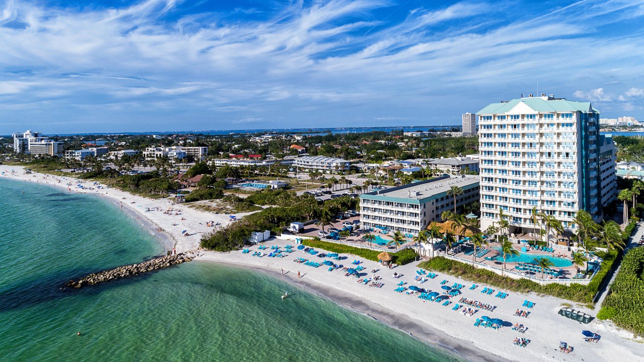 lido beach aerial shot