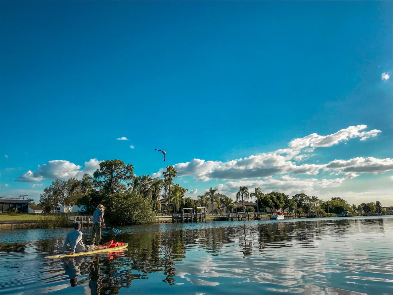 people paddleboarding north port blueways trail