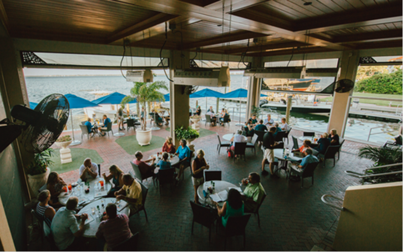 dry dock patio seating for early bird