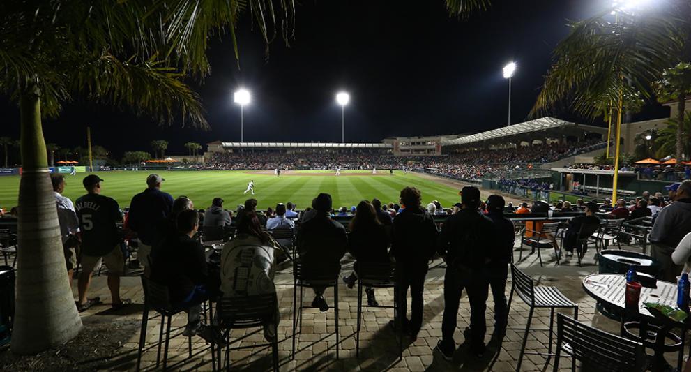 ed smith stadium night game for spring training
