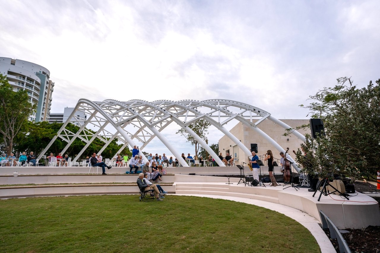 music playing at the bay park