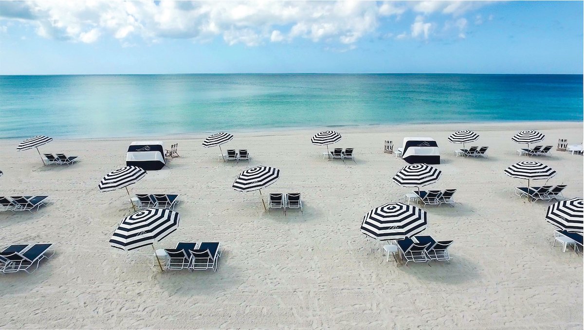 lonboat key beach umbrellas set up for the day