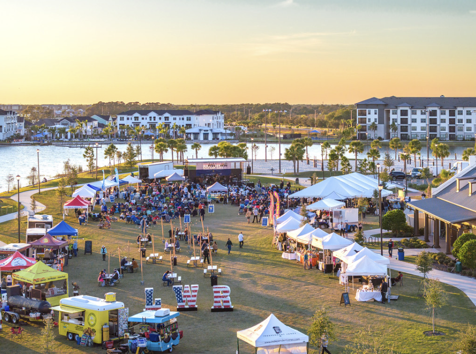 lakewood ranch blues fest at sunset hour