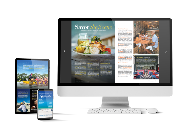digital visitor guide of sarasota graphics