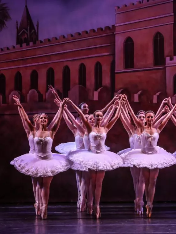 Ballet Dancers on stage in a preformance