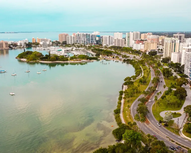 downtown sarasota aerial