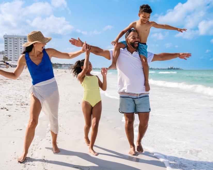 sarasota family on the beach