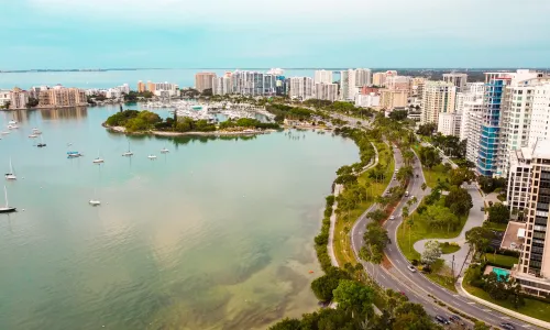 downtown sarasota aerial