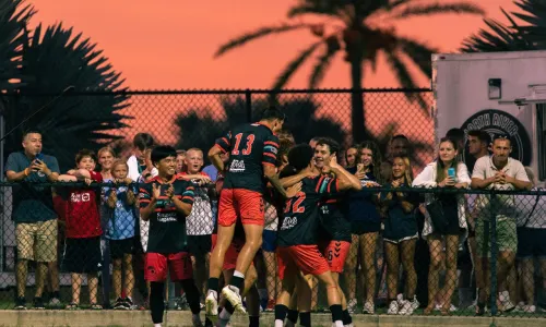 sarasota paradise team celebrating win