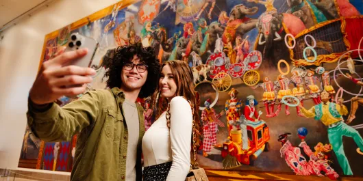couple taking selfie at the ringling