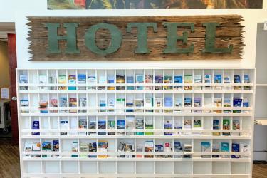 Historic DeMarcay Hotel Sign at Downtown Sarasota Visitor Center