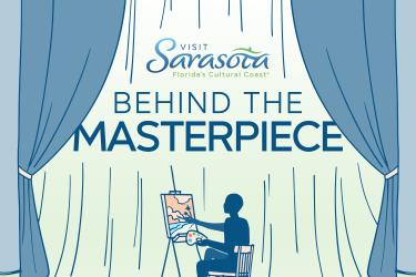 In illustration of a person painting on a stage