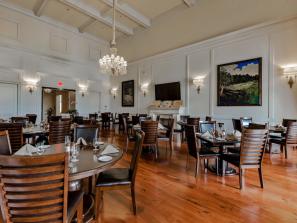 Bistro Dining Room - The Bistro dining room overlooks the golf course 18th green.