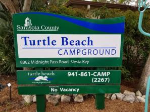 Turtle Beach Campground - Street Sign