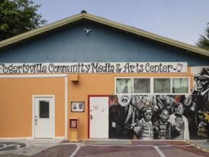 Fogartyville Entrance - Located on the West side of the WSLR building.  Look for the Civil Rights Mural by BMike.