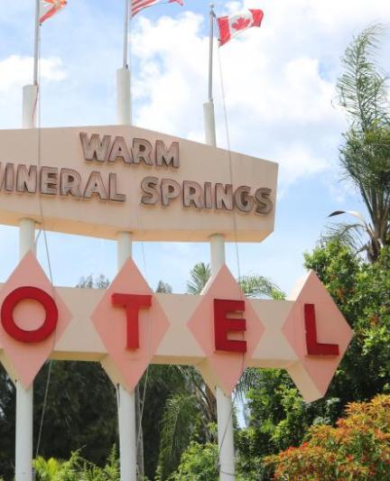 Warm Mineral Springs Motel Sign