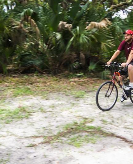 Man biking in Florida Park