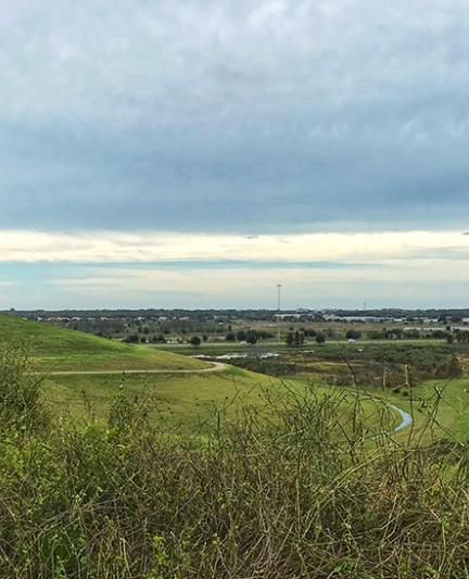 The view from atop the Celery Fields