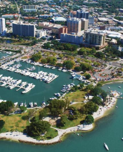 Aerial view of Downtown Sarasota