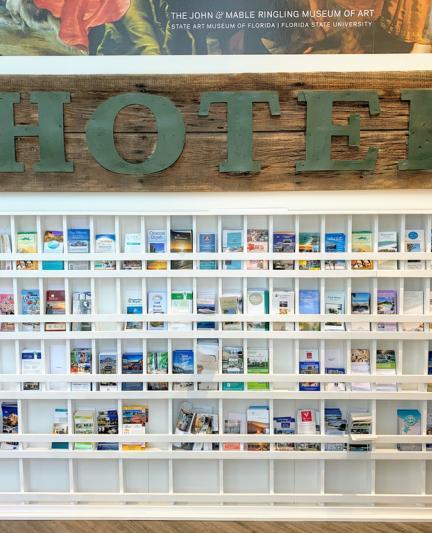 Historic DeMarcay Hotel Sign at Downtown Sarasota Visitor Center