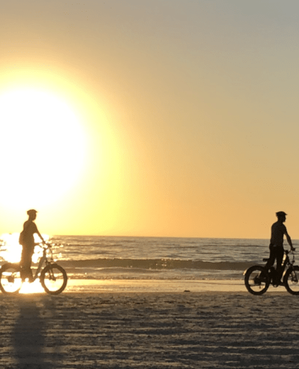 Sarasota Bike Tours, Riding to Sunset Point on Siesta Beach