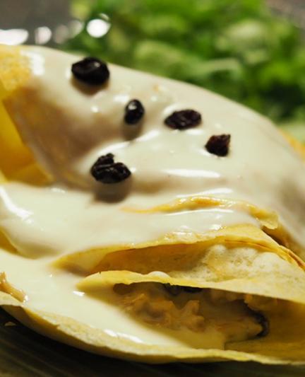 Melange signature duck brie crepes [Photo: Lauren Jackson]