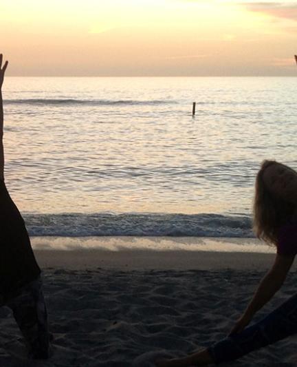 North Jetty beach yoga