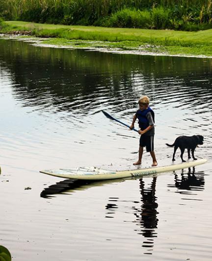 Paddleboarding on Phillippi Creek Liz Sandburg