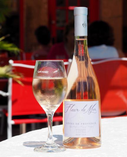 A glass of rose at The Fountain in Burns Court