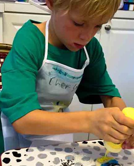 Cookie construction at the Cookie Cottage.  Photo credit: Liz Sandburg