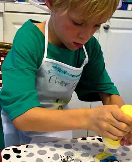 Cookie construction at the Cookie Cottage.  Photo credit: Liz Sandburg