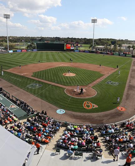 Baltimore Orioles Spring Training at Ed Smith Stadium in Sarasota Florida