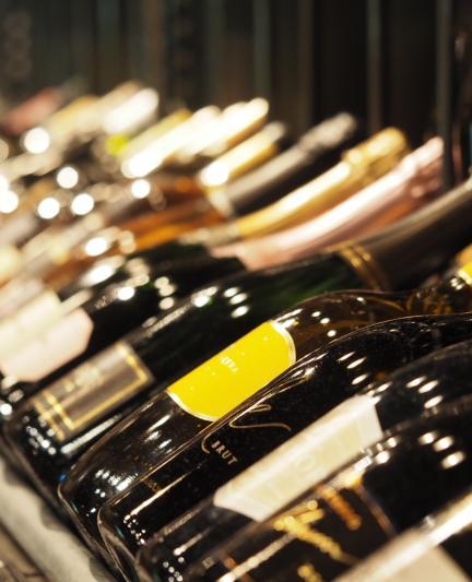 Bottles of wine in Michael's Wine Cellar [Photo: Lauren Jackson]