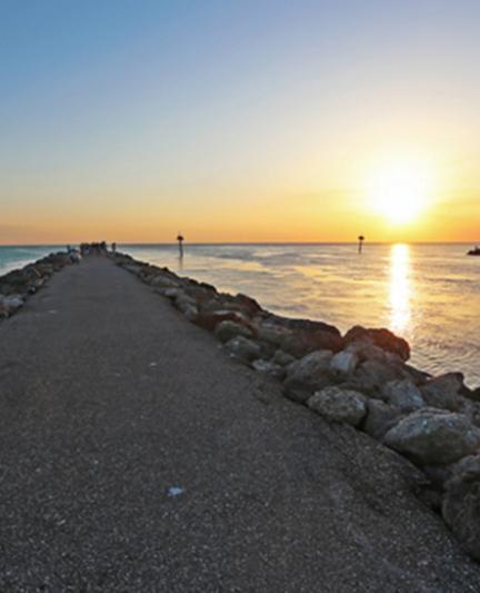 A sunset view from the south end of the Venice Jetty could be the perfect end to your day